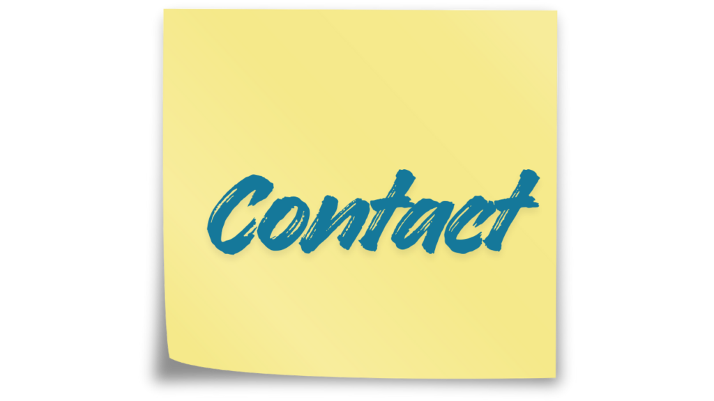 contact sticky note